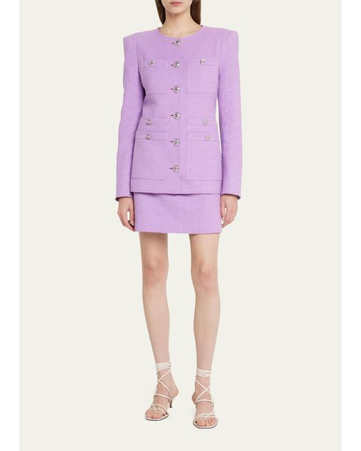 Veronica Beard Emar Mini Skirt in Purple | Lyst