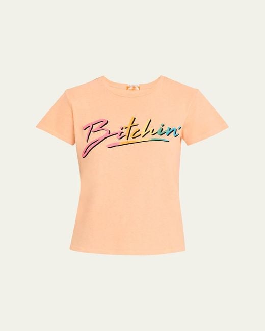 Mother Multicolor The Lil' Goodie Goodie Cropped Tee