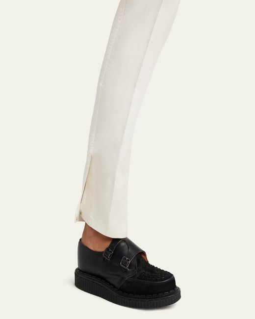 Setchu White Origami Button Cuff Silk Pants