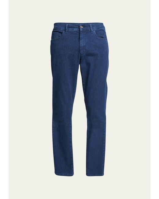 Stefano Ricci Blue Five-pocket Medium-wash Denim Jeans for men