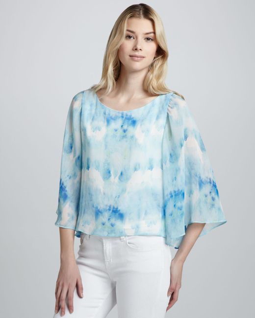 LoveShackFancy Blue Rialto Silk Maxi Dress