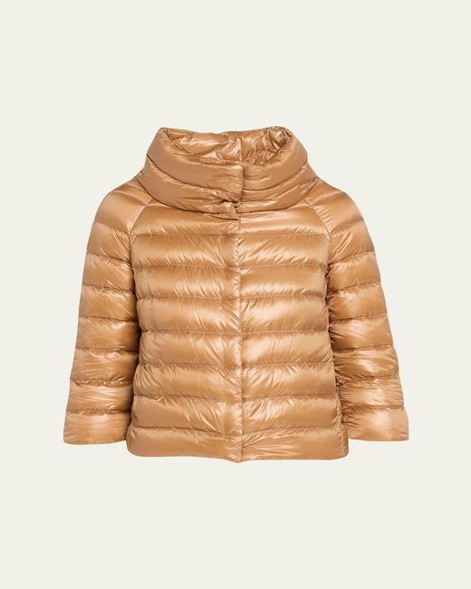 Herno Natural Sofia Ultra-Lightweight Down Bolero Jacket
