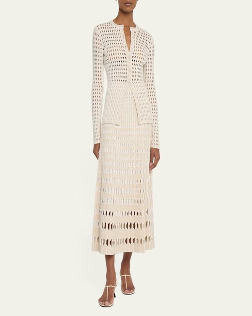 Jonathan Simkhai Natural Larken Midi Skirt