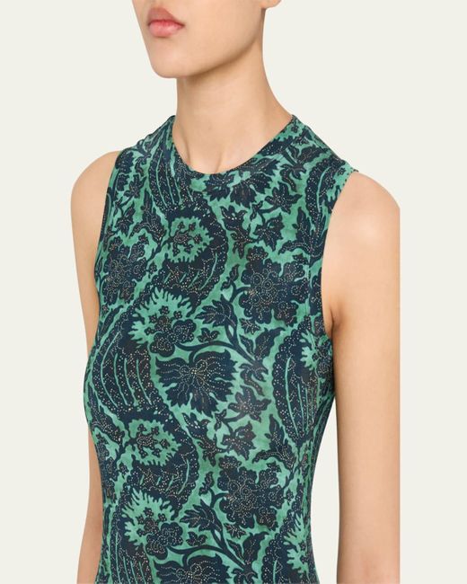 Ulla Johnson Green Orla Sleeveless Midi Dress
