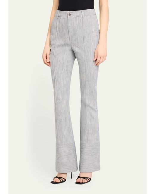 Cinq À Sept Gray Evelyn Two-tone Flare Pants