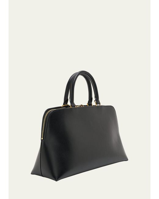 Saint Laurent Black Sac De Jour Doctor Top-handle Bag In Smooth Leather