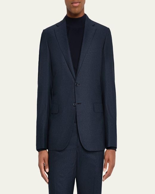 Brioni Blue Herringbone Wool Classic Fit Two-Piece Suit for men
