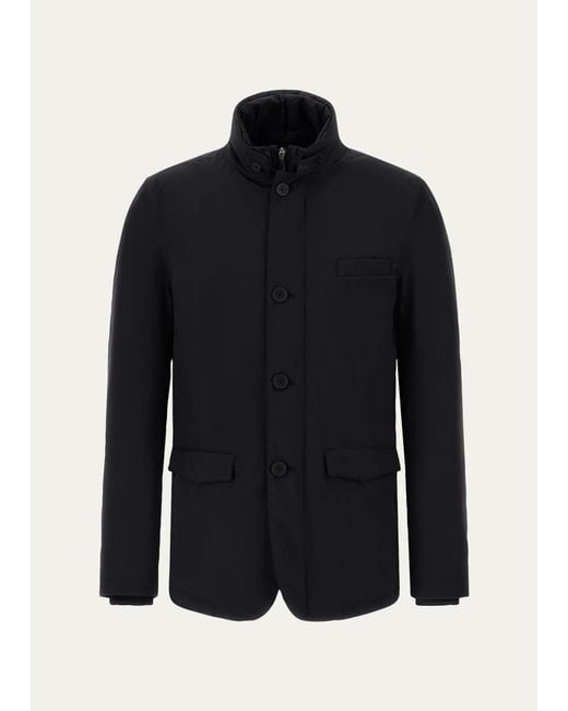 Herno Blue Two-Layer Blazer for men