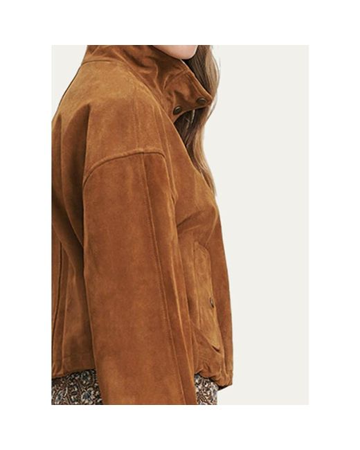 Veronica Beard Natural Bateman Suede Jacket