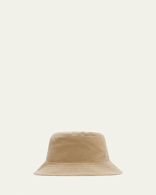 Burberry Natural Gabardine Reversible Check-Print Bucket Hat