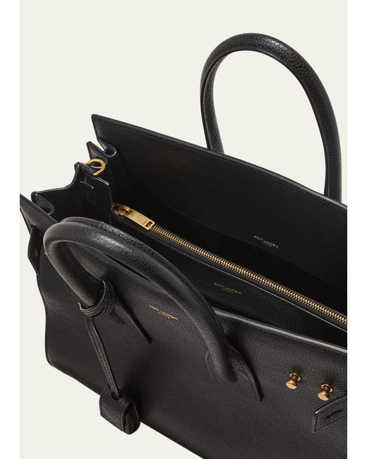 Saint Laurent Black Sac De Jour Small Leather Top-handle Bag