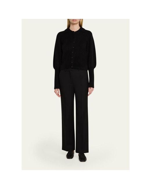 Jonathan Simkhai Black Arber Collared Cardigan