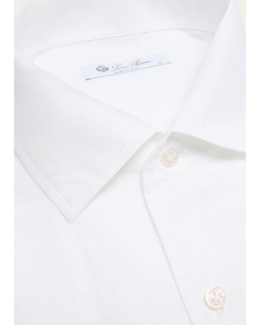 Loro Piana White Andre Linen-cotton Sport Shirt for men