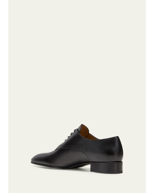 The Row Black Kay Leather Oxford Loafers