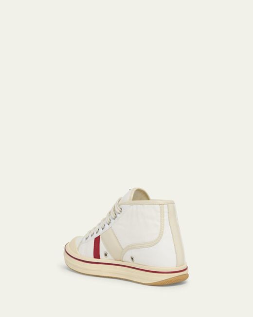 Bottega Veneta Eliot Canvas Mid-Top Sneakers in Natural for