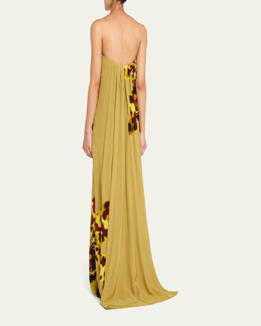 green emerald velvet dress DRIES VAN NOTEN Long-sleeved Sequin Dress ORANGE