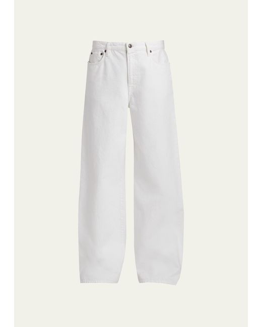 The Row White Egli Wide-leg Denim Jeans