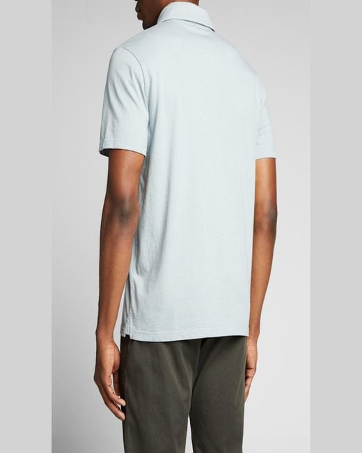 Vince Pink Garment-Dyed Polo Shirt for men