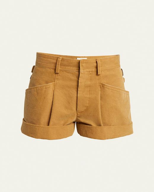 Isabel Marant Natural Fairy Pleated Shorts