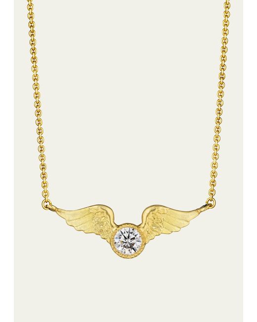 Anthony Lent Natural 18k Yellow Gold Small Victory Diamond Necklace