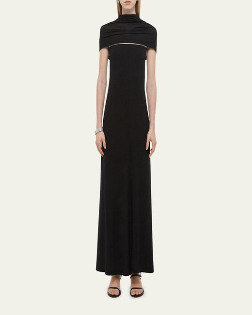 Helmut Lang Black Sash Maxi Dress
