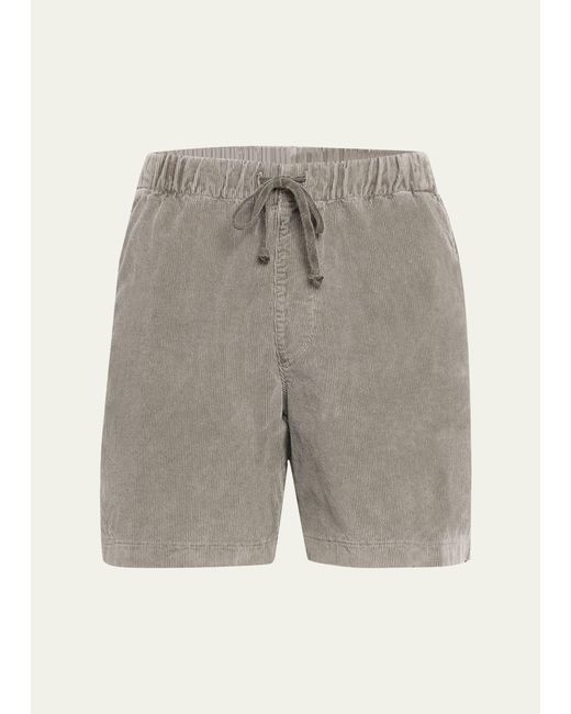 Save Khaki Gray Pigment-dyed Corduroy Shorts for men