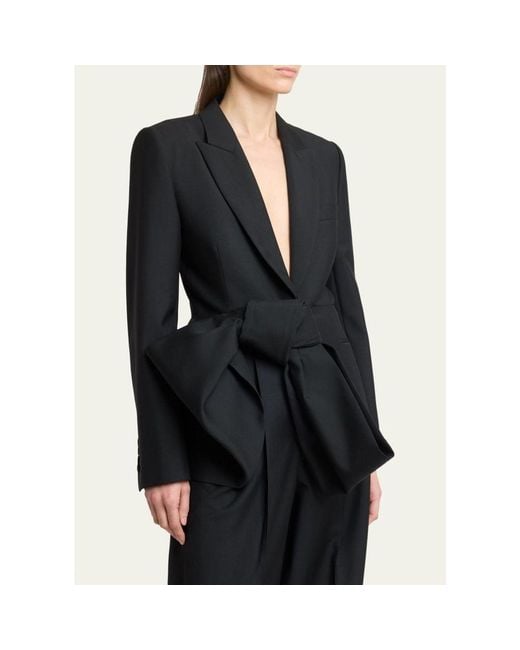 Givenchy Black Wool-Mohair Bow Jacket