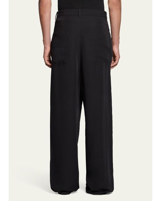 Balenciaga Black Fluid Poplin 5-pocket Pants for men