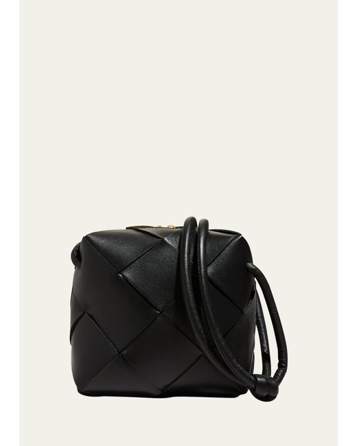 Bottega Veneta Black Mini Intrecciato Napa Crossbody Bag