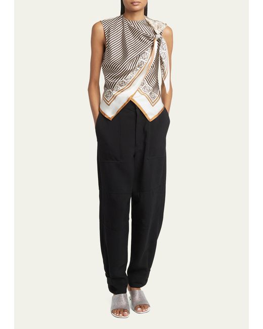 Loewe Black Cargo Belted Cuff Trousers