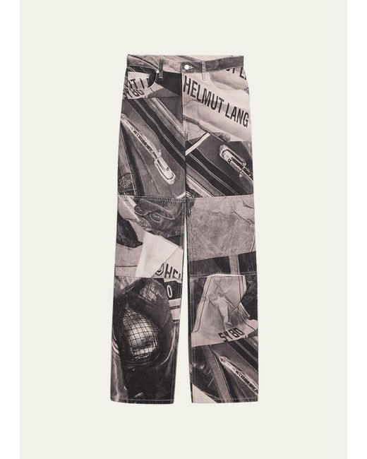 Helmut Lang Multicolor Graphic Carpenter Jeans for men