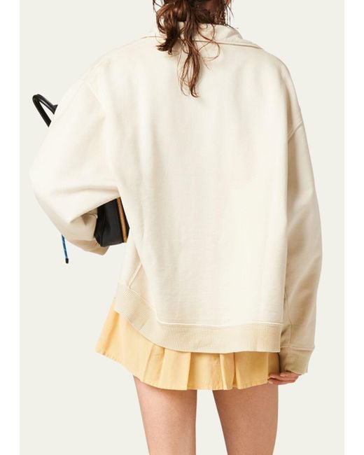 Miu Miu Natural Oversized Fleece Jacket