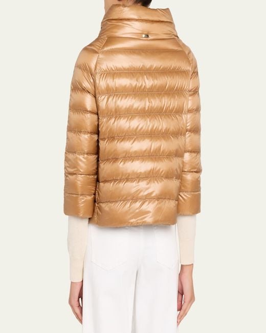 Herno Natural Sofia Ultra-Lightweight Down Bolero Jacket
