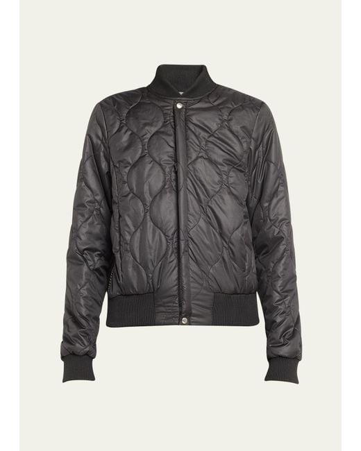 Bliss and Mischief Gray Neil Quilted Bomber Jacket