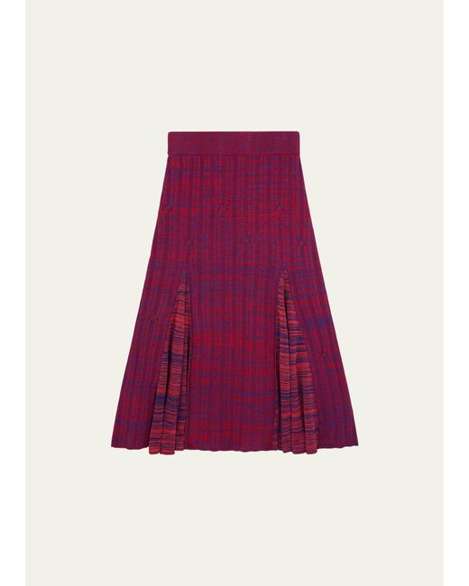 Wales Bonner Purple Nile Godet Midi Skirt