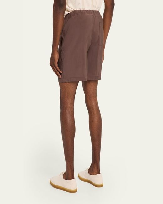 FRAME Brown Modal Blend Pull-On Drawstring Shorts for men