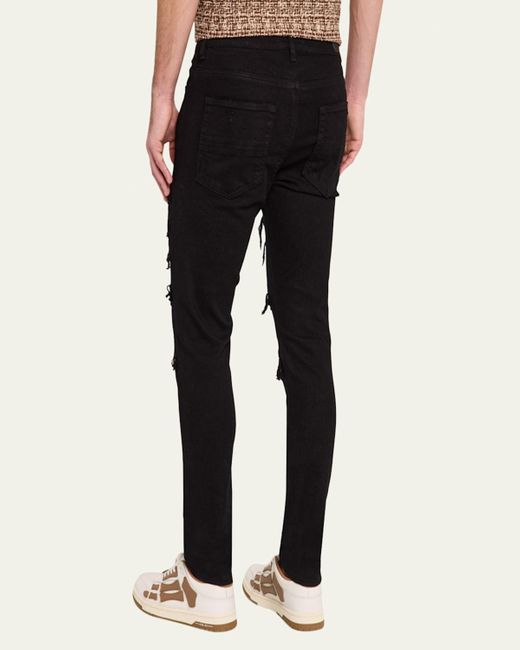 Amiri Black Boucle Thrasher Skinny Jeans for men