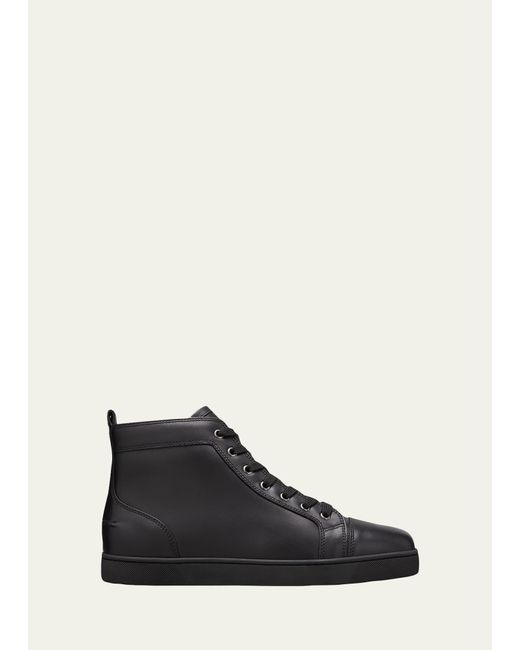 Christian Louboutin Black Louis Leather High-top Sneakers for men
