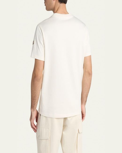 Moncler Natural Logo Script Graphic T-Shirt for men