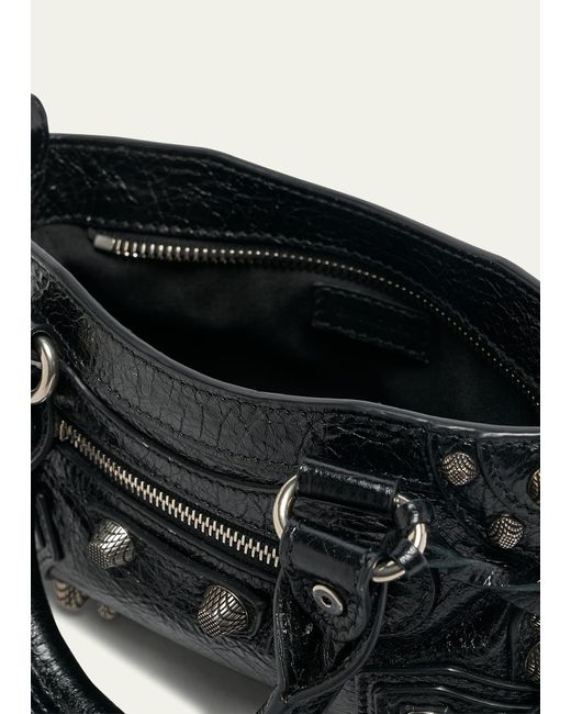 Balenciaga Black Neo Cagole Mini Leather Tote Bag