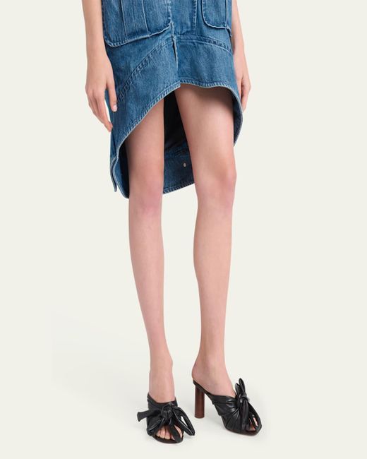 J.W. Anderson Natural Bow Leather Block-Heel Mule Sandals