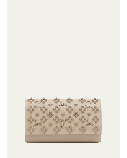 Christian Louboutin Natural Paloma Wallet On Chain In Loubinthesky Leather
