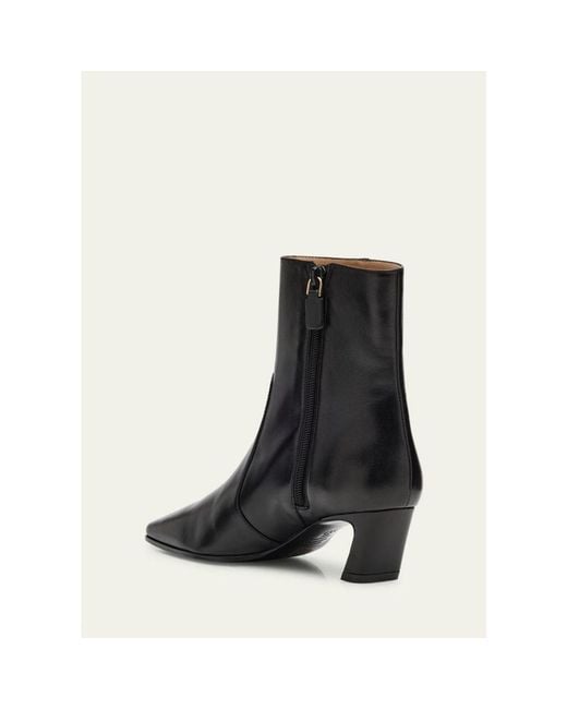 Stuart Weitzman Black 50Mm Stassi Leather Zip Booties