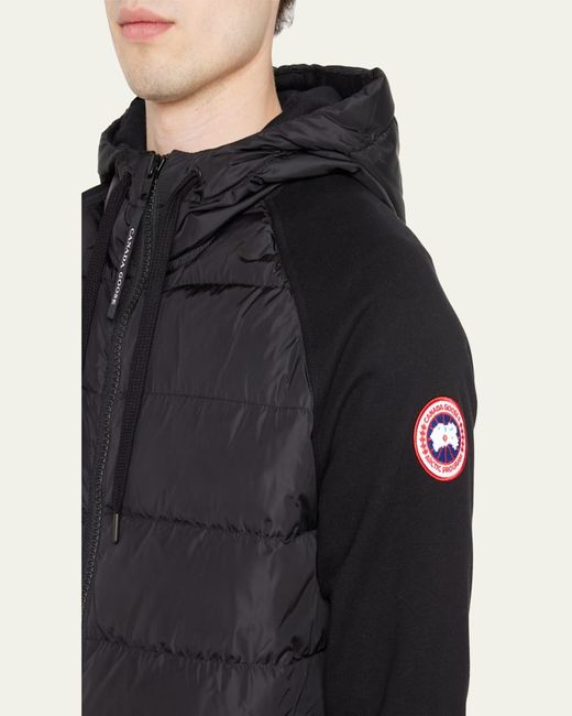 Canada Goose Gray Hybridge Huron Padded-Front Jacket for men