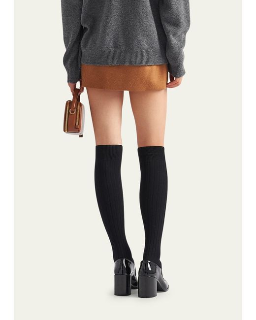 Prada Brown Fringe Cashmere Scarf Mini Skirt