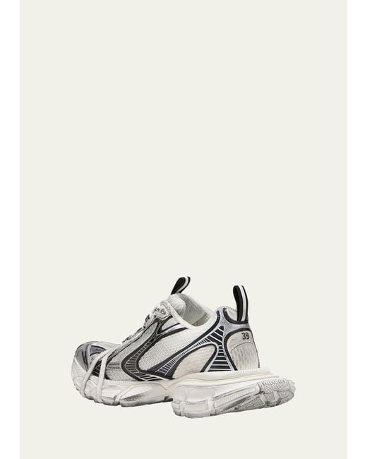 Balenciaga White 3xl Metallic Mesh Lace Trainer Sneakers