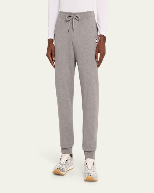 Canada Goose Gray Huron Logo-Patch Sweatpants for men