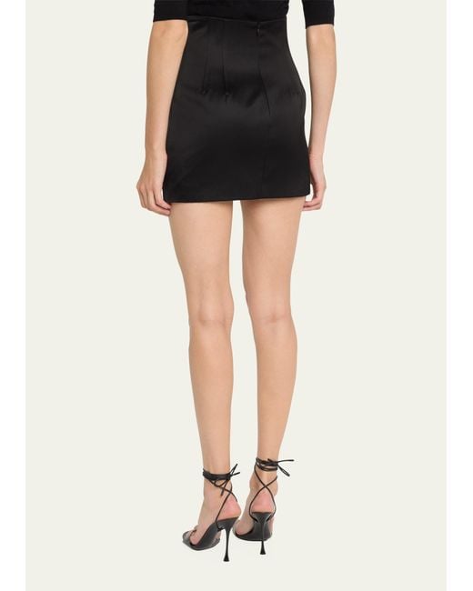 LAQUAN SMITH High-waisted Corset Mini Skirt in Black