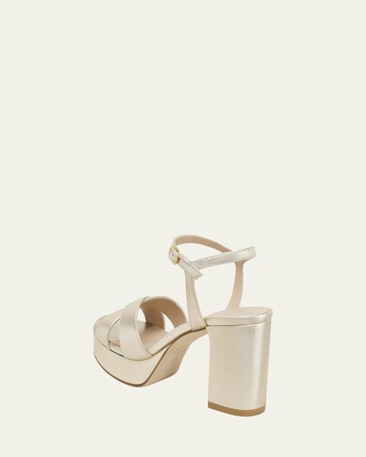 Stuart Weitzman Natural Dayna Platform 80 Sandals