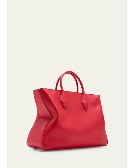 Ferragamo Red Large Leather Tote Bag for men